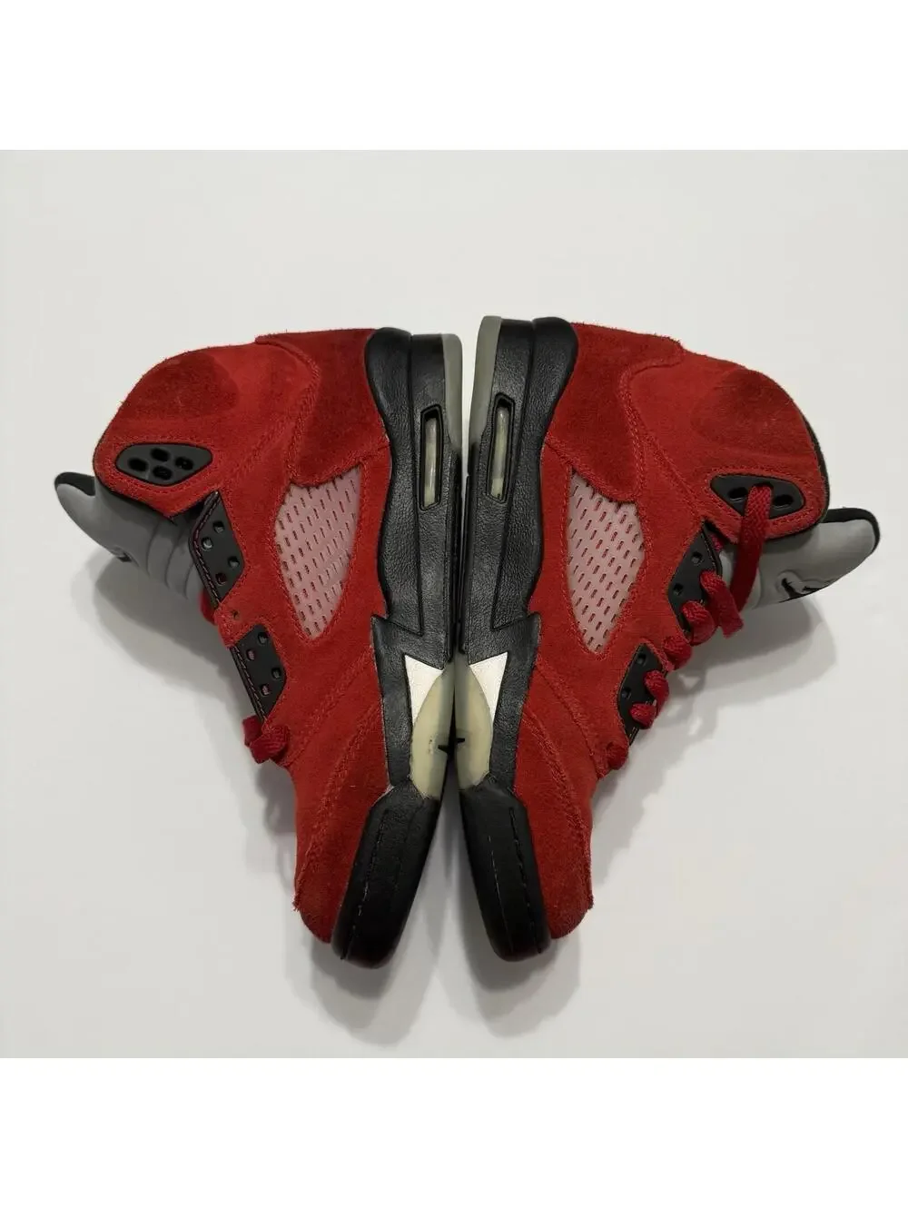 Nike Air Jordan 5 Retro Raging Bull Red Suede GS Shoes 440888-600 Size 6 - Picture 4 of 8